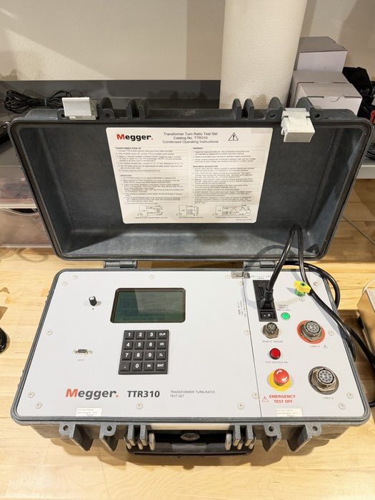 MEGGER TTR310 THREE PHASE TRANSFORMER TURNS RATIO TESTER TESTED