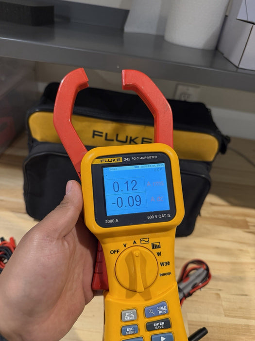 FLUKE 345 POWER QUALITY CLAMP METER W/LEADS & ACCESSORIES /FREE SHIPPING READ