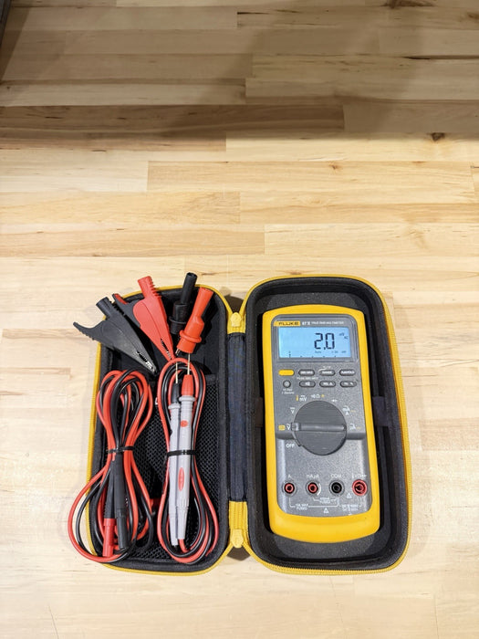FLUKE 87V TRUE RMS MULTIMETER W/ LEADS (TESTED) SHIPS FAST BAG