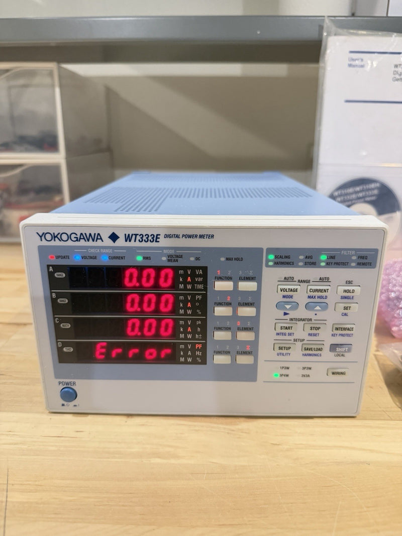 YOKOGAWA WT333E 3 CHANNEL DIGITAL POWER METER TESTED