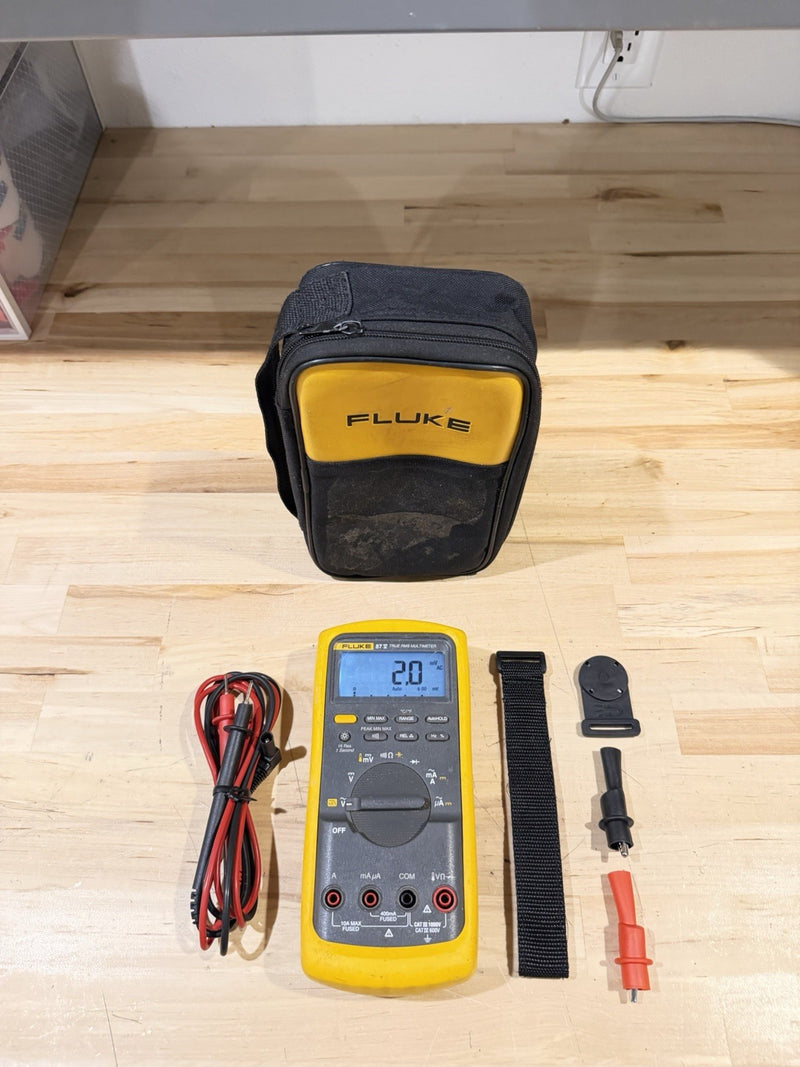 FLUKE 87V TRUE RMS MULTIMETER W/ LEADS (TESTED) SHIPS FAST
