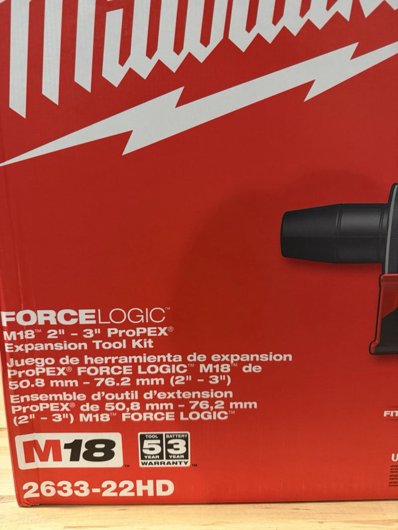 MILWAUKEE 2633-22HD M18 FORCE LOGIC™ 2”-3” PROPEX EXPANSION TOOL KIT