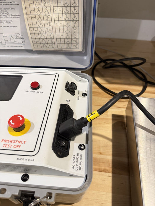MEGGER THREE-PHASE TTR 550503 TRANSFORMER TURN-RATIO TESTER WITH LEADS TESTED