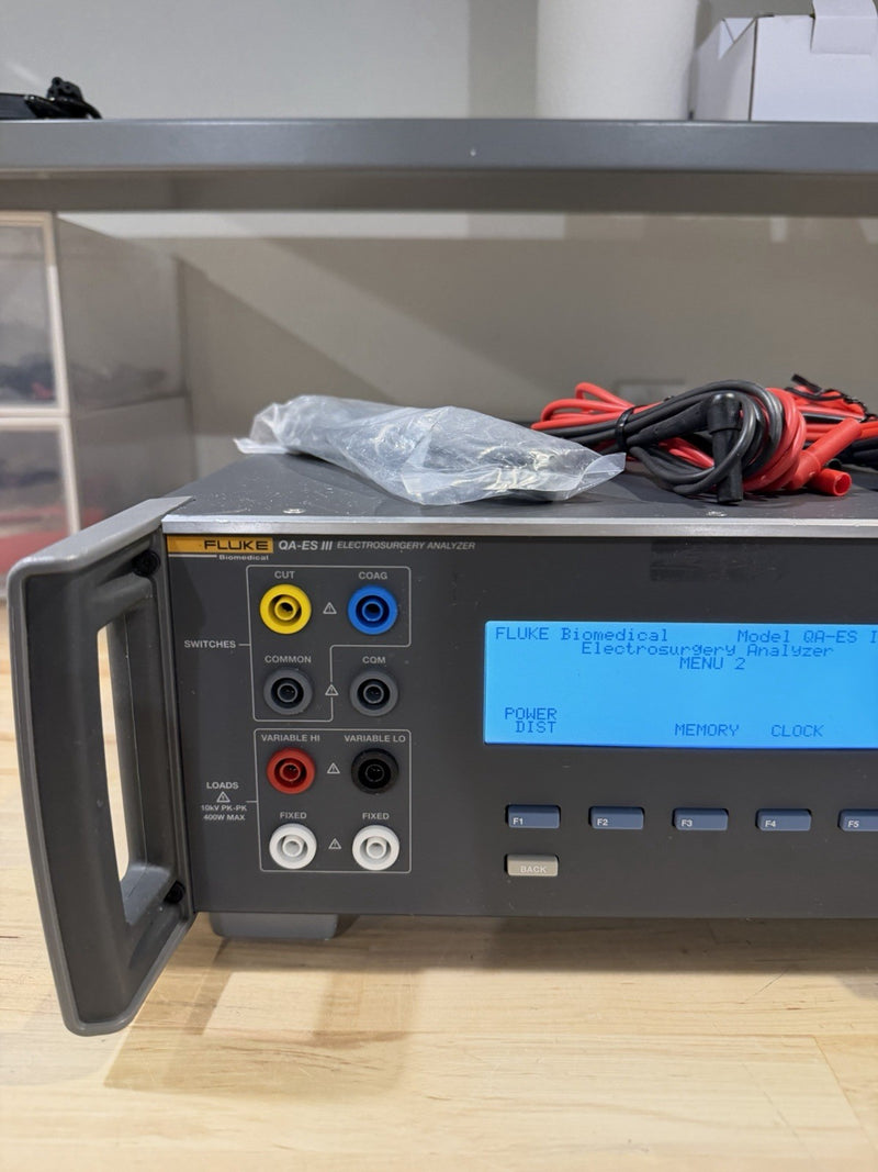 FLUKE BIOMEDICAL QA-ES III ELECTROSURGERY ANALYZER WITH LEADS TESTED