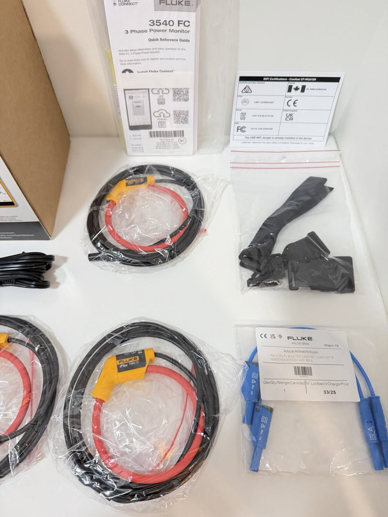 FLUKE 3540 FC 3-PHASE POWER MONITOR KIT (CALIBRATED 2027) FREE SHIPPING