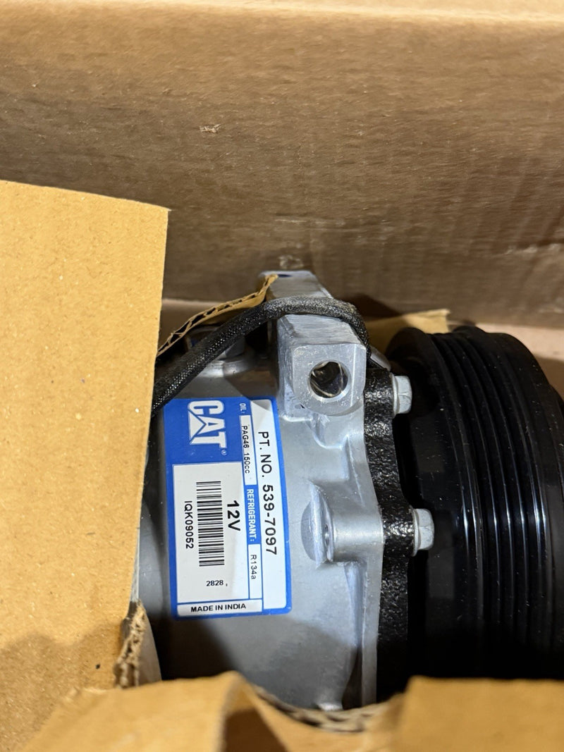 CATERPILLAR 539-7097 REFRIGERANT COMPRESSOR NEW FACTORY SEALED - GENUINE OEM NEW