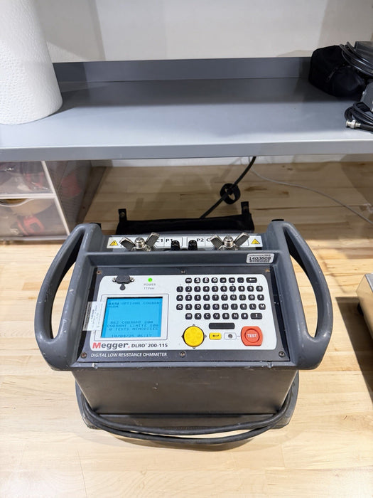 MEGGER DLRO 200-115 DIGITAL LOW RESISTANCE OHMMETER TESTED