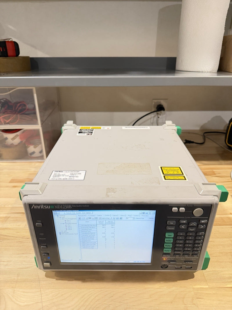 ANRITSU MD1230B DATA QUALITY ANALYZER WITH MU120118B & MU120122A MODULE