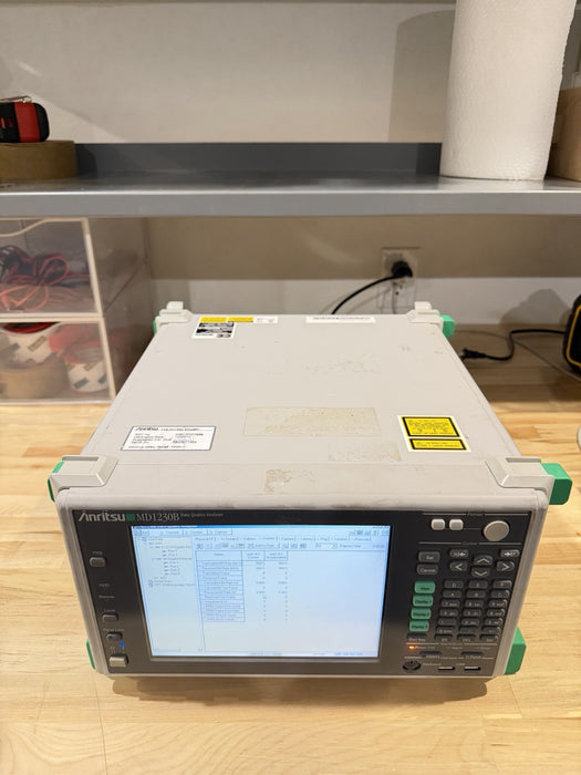 ANRITSU MD1230B DATA QUALITY ANALYZER WITH MU120118B & MU120122A MODULE