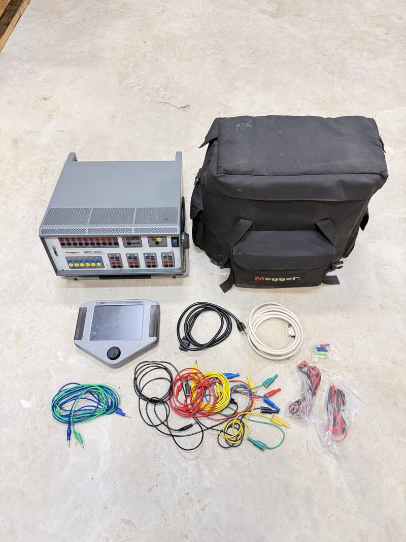 MEGGER MPRT8430 PROTECTIVE RELAY TESTING SYSTEM & TOUCHVIEW INTERFACE & CABLES