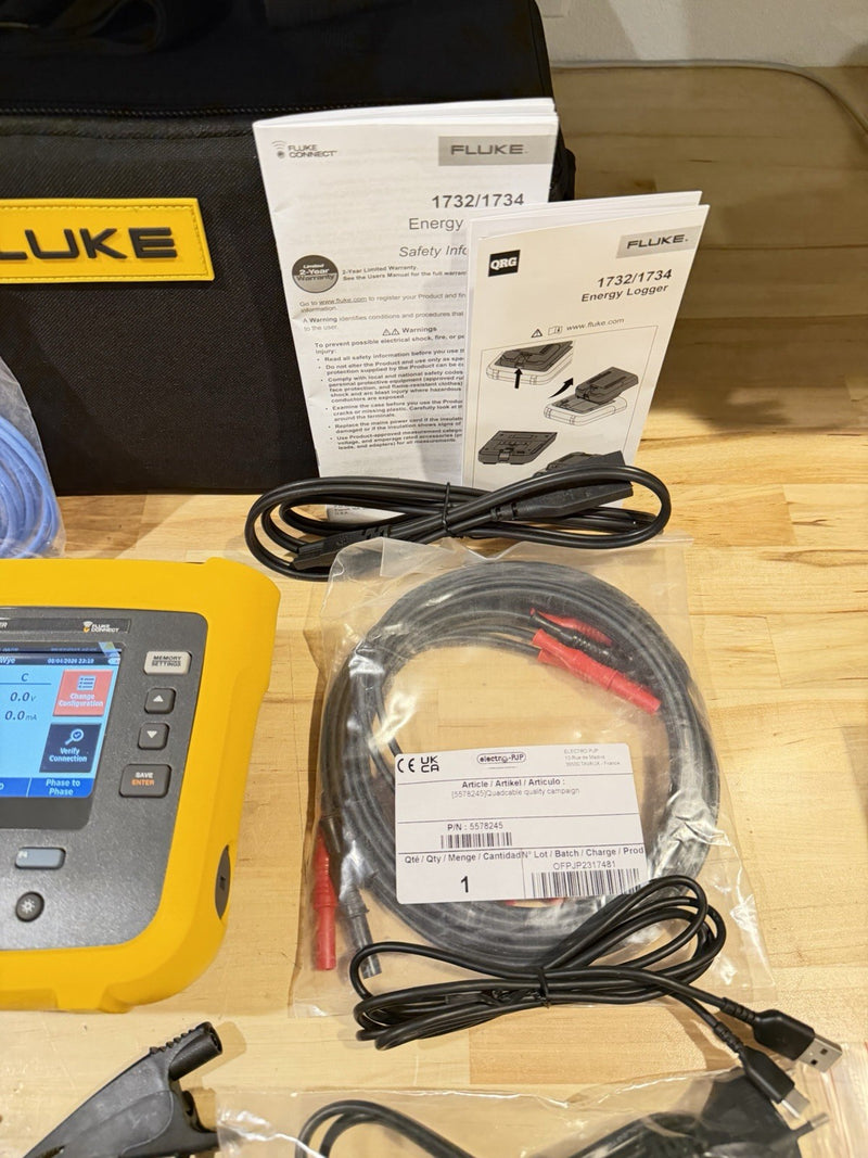 FLUKE 1732/EUS ENERGY LOGGER BOX KIT- SHIPS FAST (FREE SHIPPING)