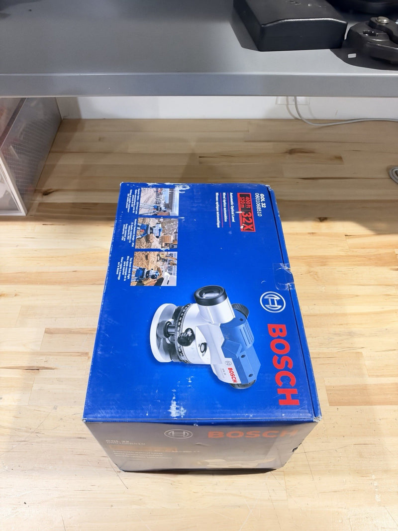 BOSCH GOL 32 AUTOMATIC OPTICAL LEVEL 400FT/120M 32X (NEW SEALED)