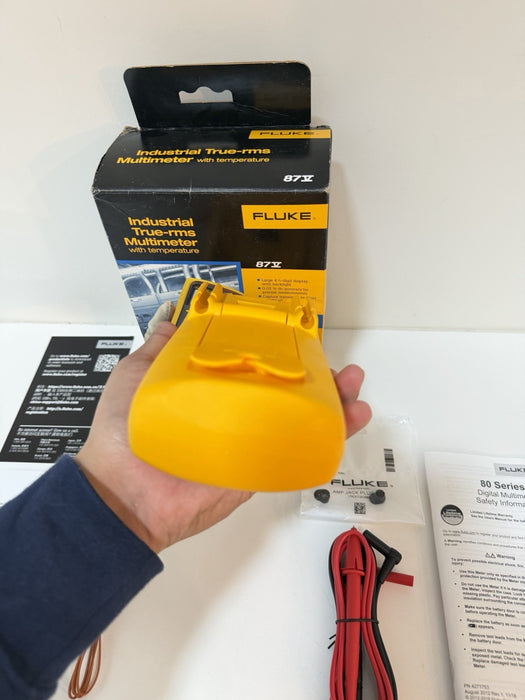 FLUKE 87V INDUSTRIAL TRUE RMS MULTIMETER WITH TEMPERATURE (NEW FACTORY SEALED)