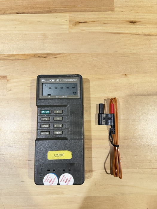 FLUKE 52 K/J THERMOMETER W/ PROBE (TESTED) SHIPS FAST