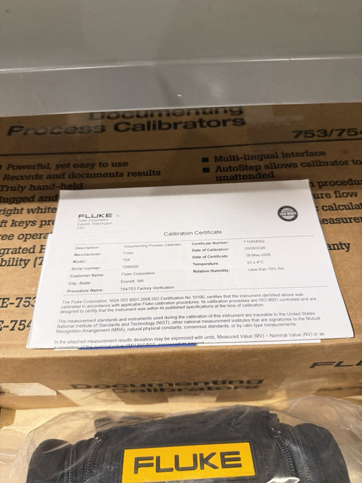 FLUKE 754 DOCUMENTING PROCESS CALIBRATOR W CALIBRATED 20262027