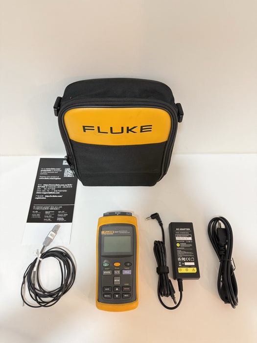 FLUKE 1523 REFERENCE THERMOMETER WITH PROBE & BAG TESTED