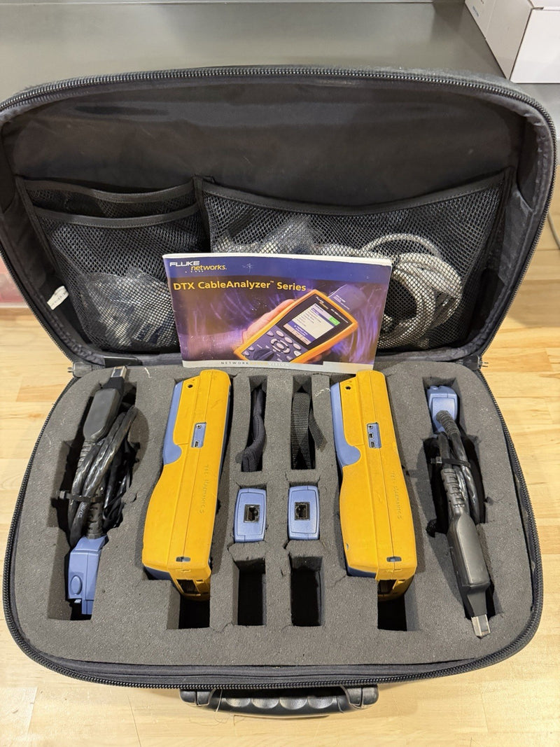 FLUKE NETWORKS DTX-1800 DTX CABLE ANALYZER KIT & PLA001 TESTED