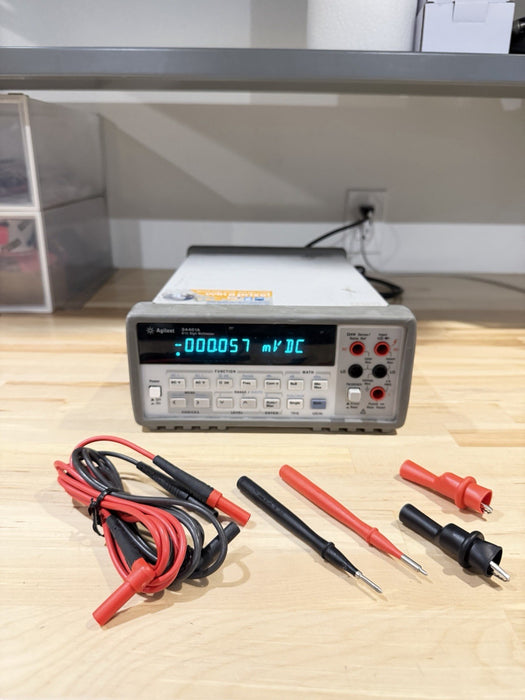 AGILENT 34401A 6 1/2 DIGIT MULTIMETER W/ LEADS (TESTED) SHIPS FAST