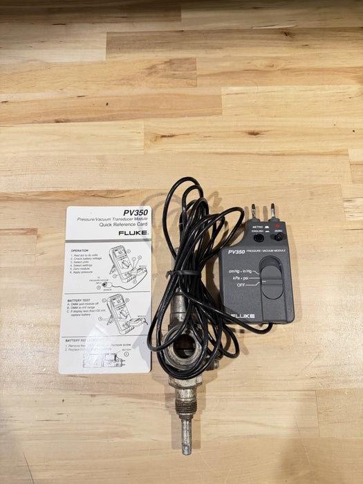 FLUKE PV350 PRESSURE VACUMM TRANSDUCER MODULE W/ MANUAL - FREE SHIPPING (TESTED)