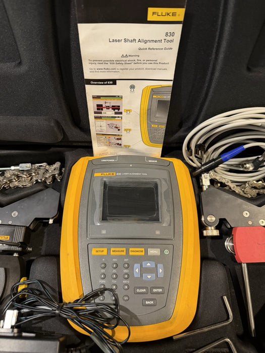 FLUKE 830 LASER ALIGNMENT TOOL WITH ACCESSORIES TESTED