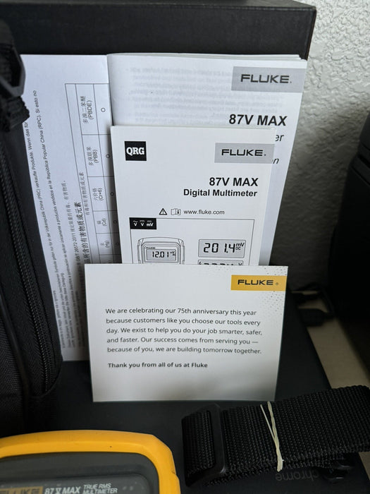 Fluke 87V-MAX/E2 KIT Industrial True RMS Heavy Duty Mulitmeter (MFG 2024) NEW