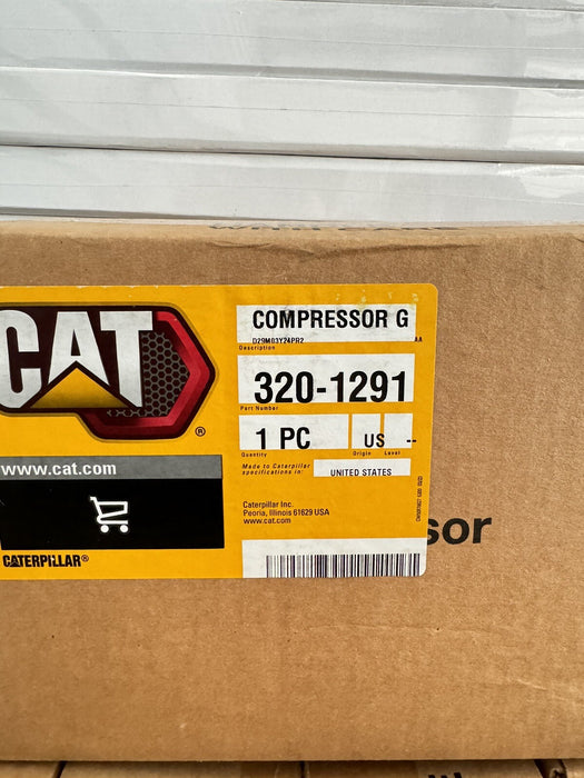 CATERPILLAR 320-1291 A/C COMPRESSOR GENUINE / NEW SEALED - FREE SHIPPING