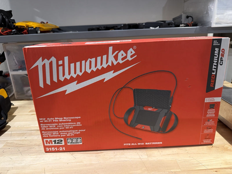 MILWAUKEE 3151-21 M12 AUTO SHOP BORESCOPE WI-FI FILE SHARING INSPECTION CAMERA