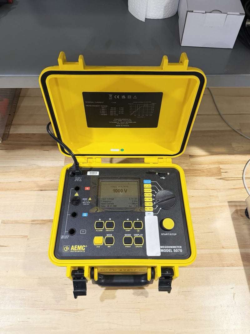 AEMC 5070 MEGOHMMETER GRAPHICAL INSULATION TESTER