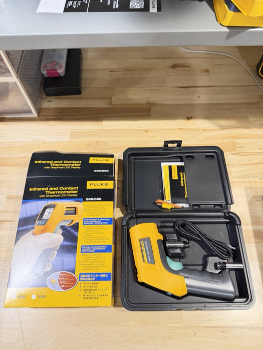 FLUKE 568 INFRARED & CONTACT THERMOMETER WITH GRAPHICAL LCD DISPLAY NEW