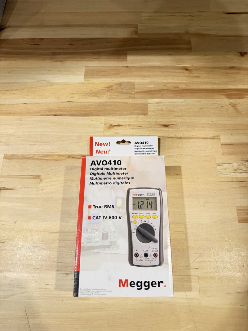 MEGGER AVO410 DIGITAL MULTIMETER TRUE RMS CAT IV 600V WITH LEADS