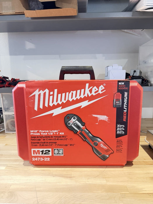 MILWAUKEE 2473-22 M12 FORCE LOGIC PRESS TOOL 1/2" - 1" KIT (NEW FACTORY SEALED)
