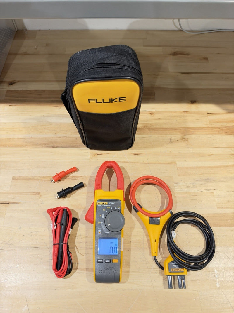 FLUKE 376FC WIRELESS TRUE RMS AC/DC CLAMP METER W/LEADS - SHIPS FAST CAL 2026