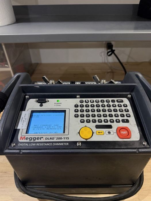 MEGGER DLRO 200-115 DIGITAL LOW RESISTANCE OHMMETER (CALIBRATED 2025) SHIPS FREE