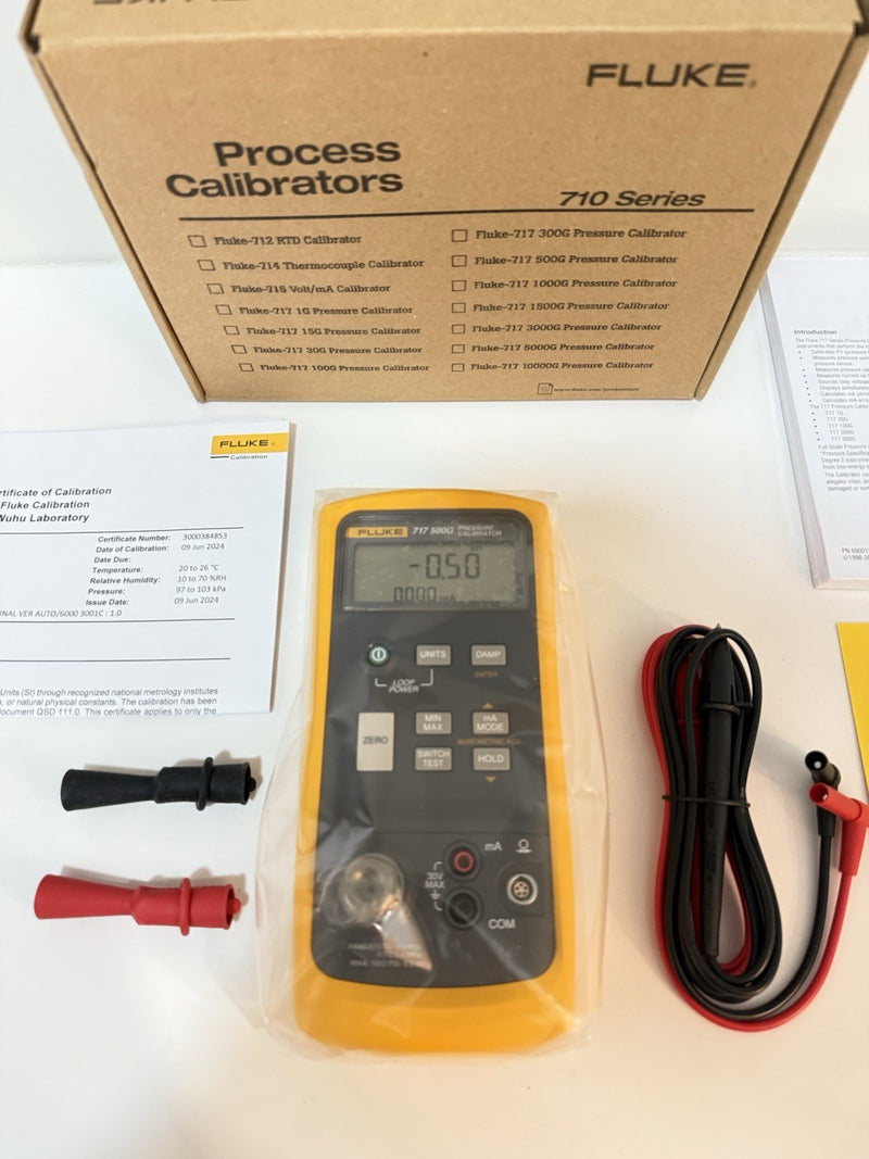 FLUKE 717 500G PRESSURE CALIBRATOR CALIBRATED 2024