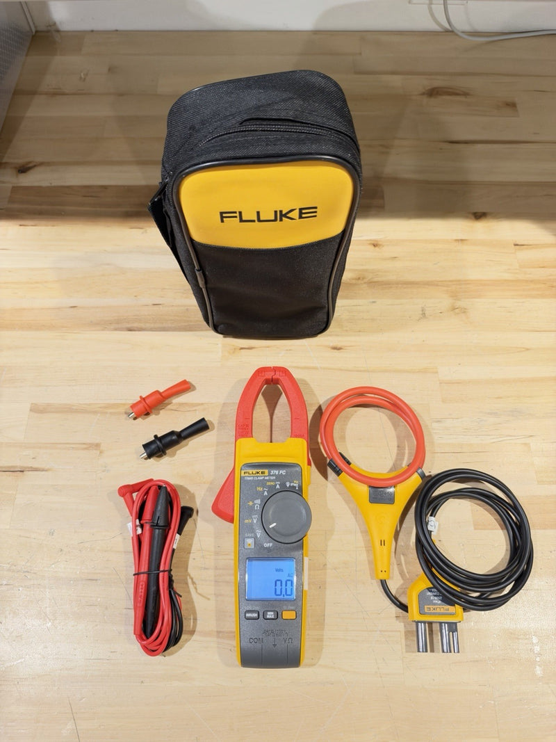 FLUKE 376FC WIRELESS TRUE RMS AC/DC CLAMP METER W/LEADS - SHIPS FAST CAL 2026