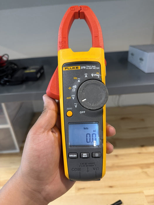FLUKE 376 WIRELESS TRUE RMS AC/DC CLAMP METER W/LEADS - SHIPS FAST