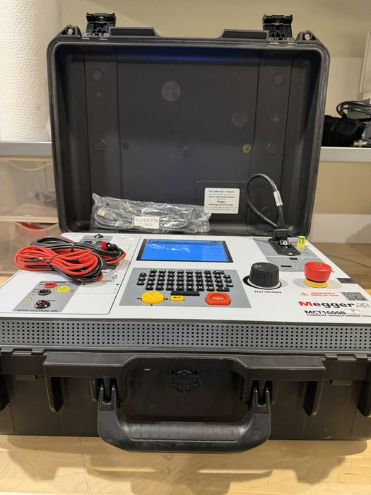 MEGGER MCT1600B CURRENT TRANSFORMER TEST SET WITH LEADS & CHARGER TESTED