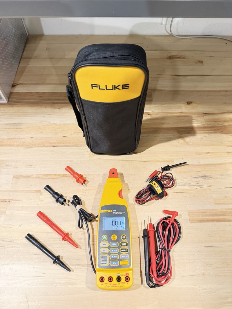 FLUKE 773 MILLIAMP PROCESS CLAMP W/ LEADS (TESTED) FREE SHIPPING