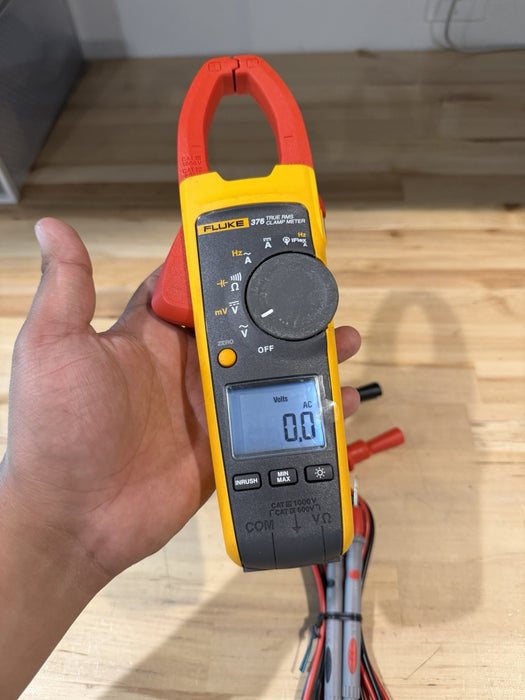 FLUKE 376 WIRELESS TRUE RMS AC/DC CLAMP METER W/LEADS - SHIPS FAST