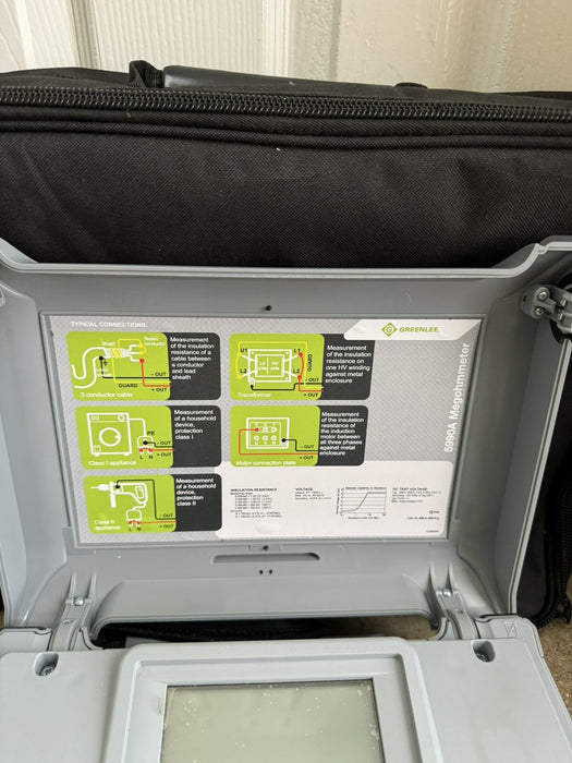 GREENLEE 5990A 5KV PORTABLE DIGITAL MEGOHMMETER CALIBRATED 2024