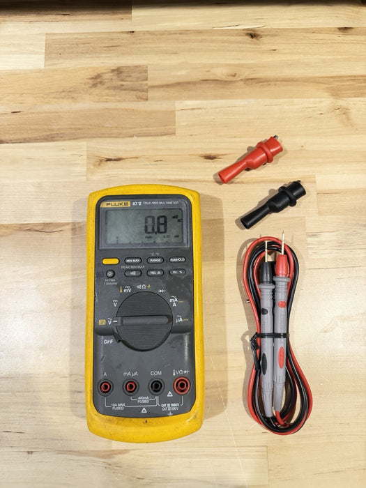 FLUKE 87V TRUE RMS MULTIMETER W/ LEADS - TESTED (SHIPS FAST)