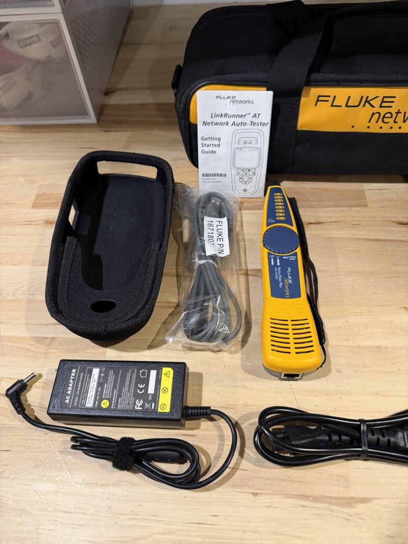 FLUKE NETWORKS LINKRUNNER AT-2000 KIT AUTO TESTER KIT RARE