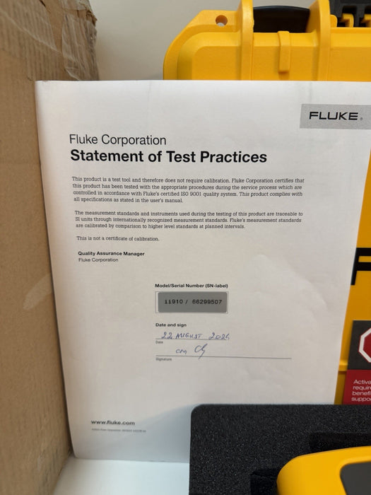 FLUKE ii910 FPC ACOUSTIC IMAGER &ACCESSORIES (NEW FACTORY SEALED)CALIBRATED 2025