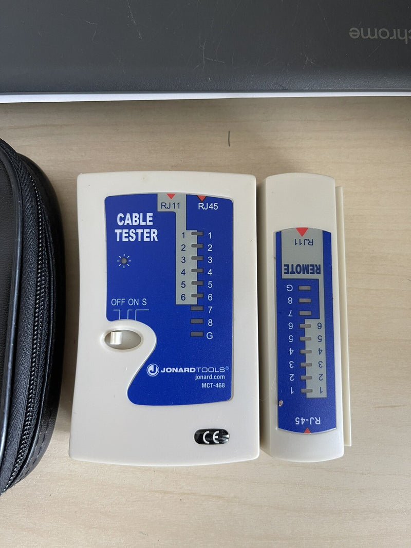 JONARD TOOLS MODULAR CABLE TESTER MCT-468 LED INDICATOR