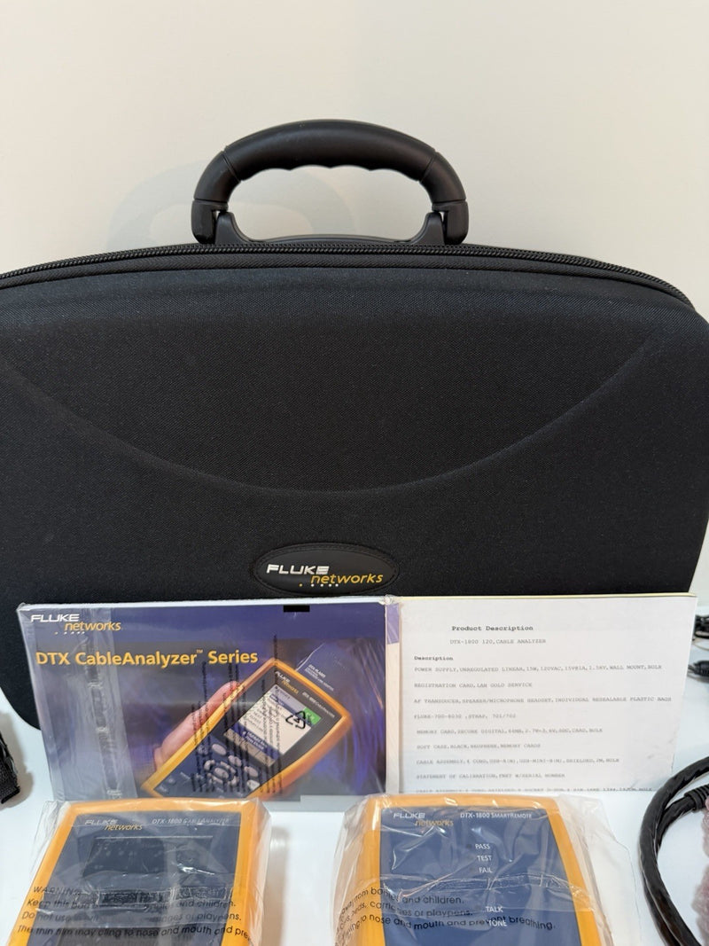 FLUKE NETWORKS DTX-1800 CABLE ANALYZER KIT RARE