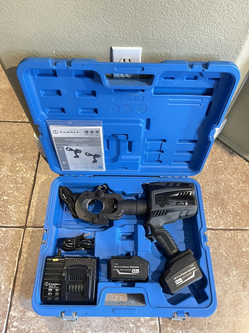CEMBRE B-TC500 BATTERY POWERED HYDRAULIC WIRE ACSR ROD CU CUTTER