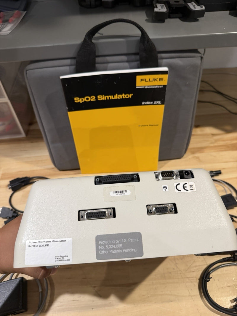 FLUKE INDEX 2 SPO2 SIMULATOR W/ ACCESSORIES (TESTED) SHIPS FREE