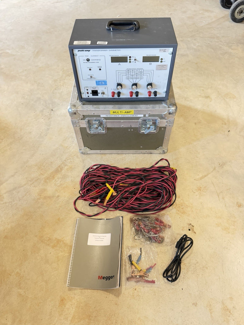 MULTI-AMP 830280 MEGGER TRANSFORMER OHMMETER 5A WINDING RESISTANCE TESTER