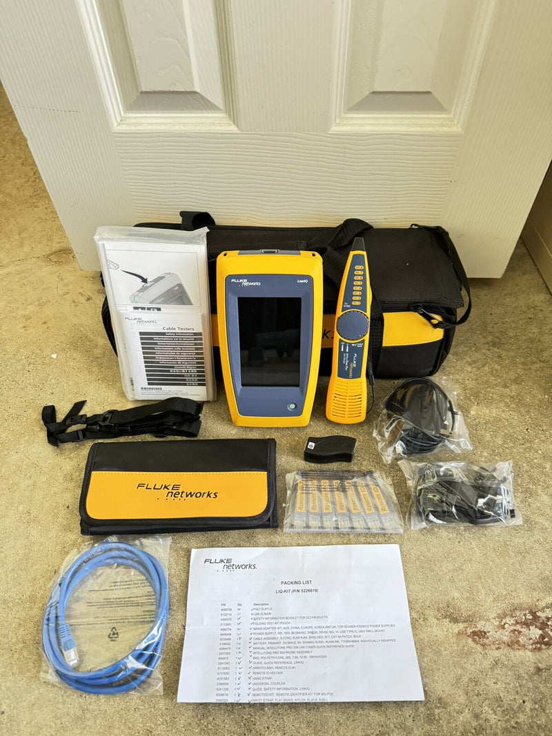 FLUKE NETWORKS LIQ-KIT LINKIQ TESTER & INTELLITONE PRO 200 CABLE NETWORK TESTER
