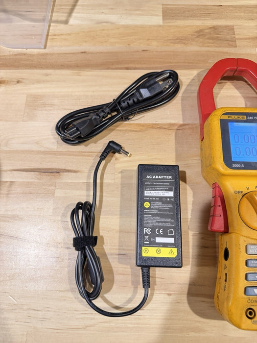 FLUKE 345 POWER QUALITY CLAMP METER W/LEADS & ACCESSORIES (TESTED) SHIPS FAST